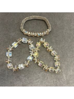 Stretchy clear aurora beaded bracelets